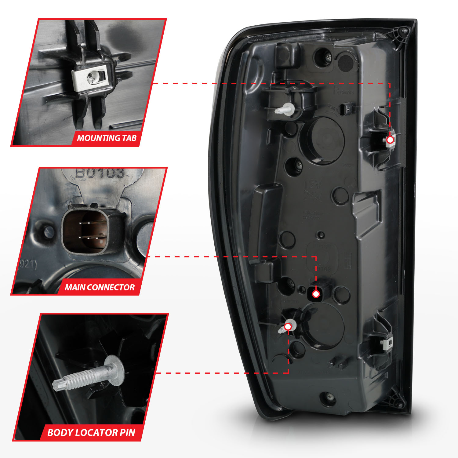 ANZO USA Tail Light Assembly 311459