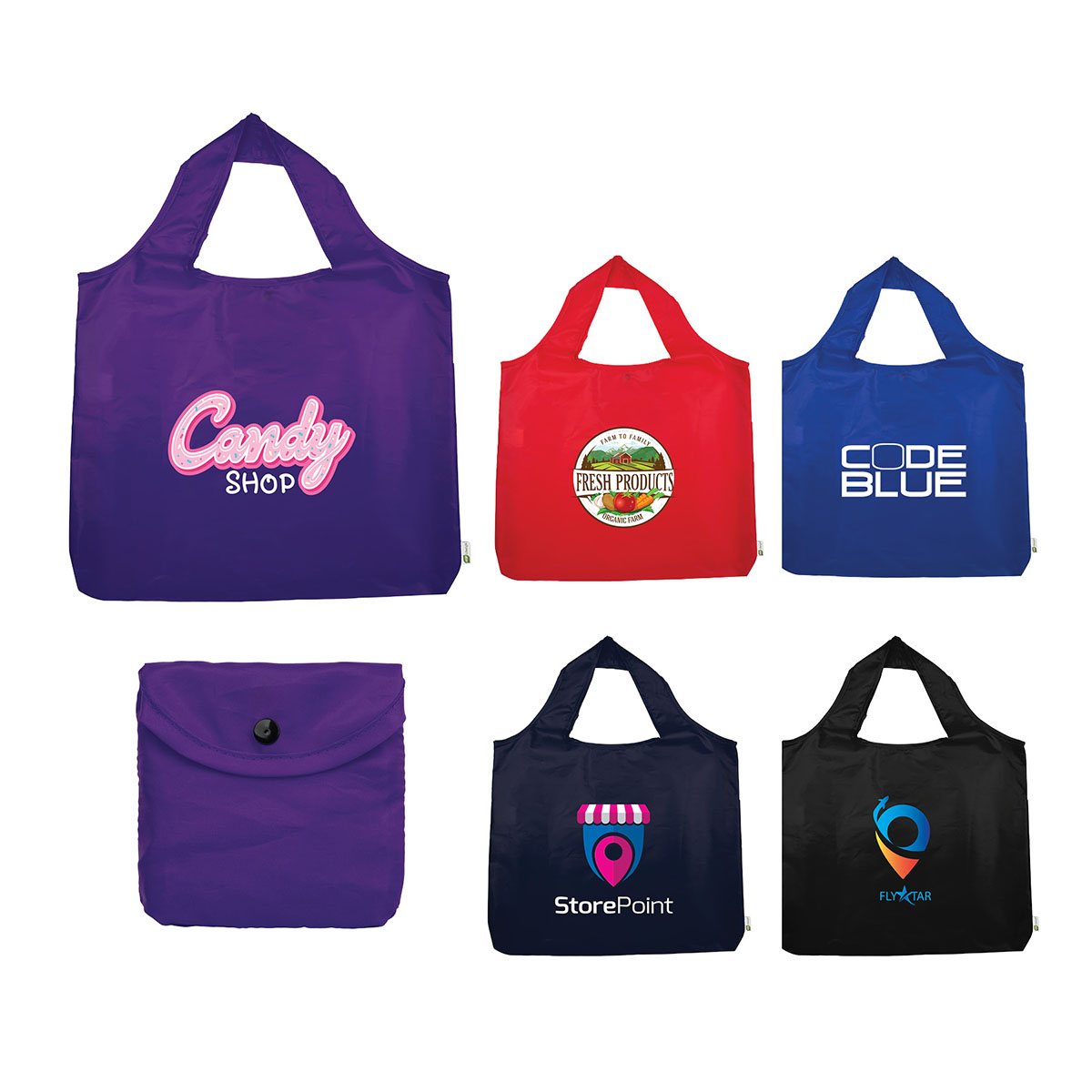 Joey Recycled (RPET) Foldable Grocery Tote 1
