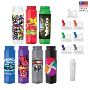 Newport 25 oz. PET Bottle with Flip Spout & Infuser 1 Newport 25 oz. PET Bottle with Flip Spout & Infuser 1