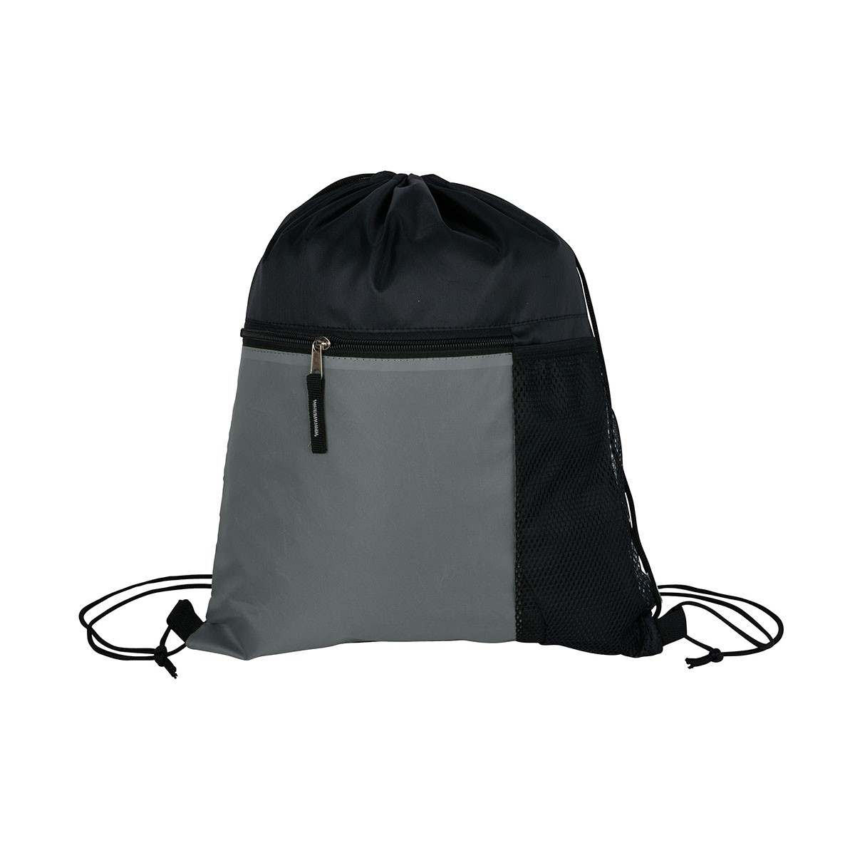 Manchester Recycled (RPET) Drawstring Bag With Zippered & Mesh Pockets 1