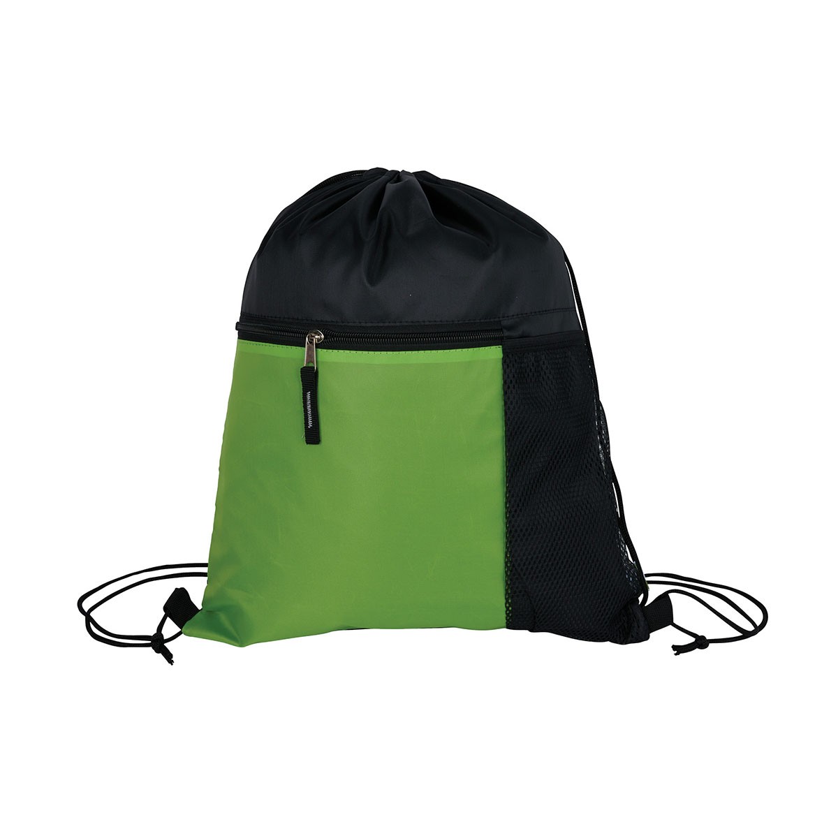 Manchester Recycled (RPET) Drawstring Bag With Zippered & Mesh Pockets 1