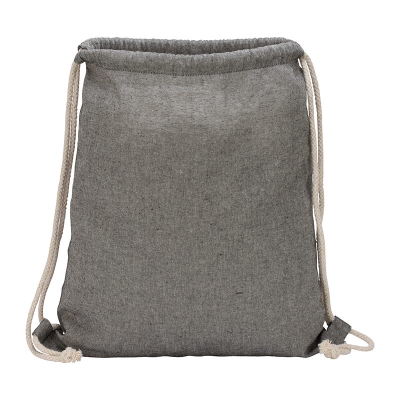 Huron Recycled Cotton Drawstring Tote 1