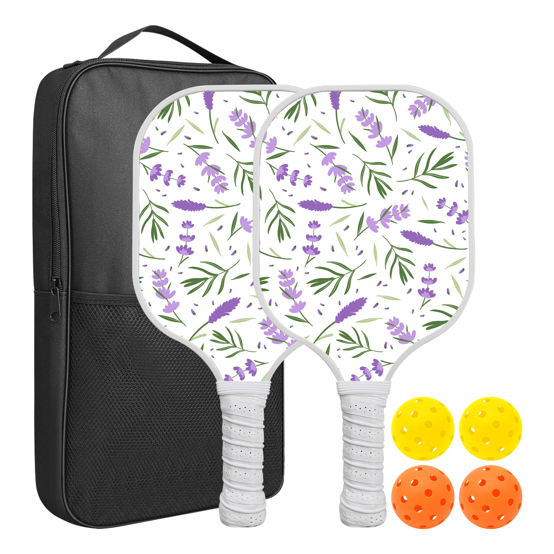 Custom Pickleball Racket Paddle & Ball Set w/Carrying Bag 1