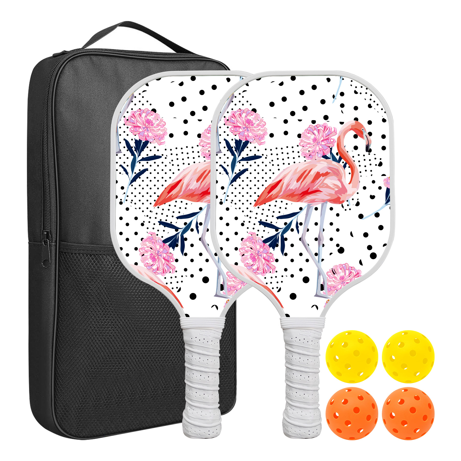 Custom Pickleball Racket Paddle & Ball Set w/Carrying Bag 1