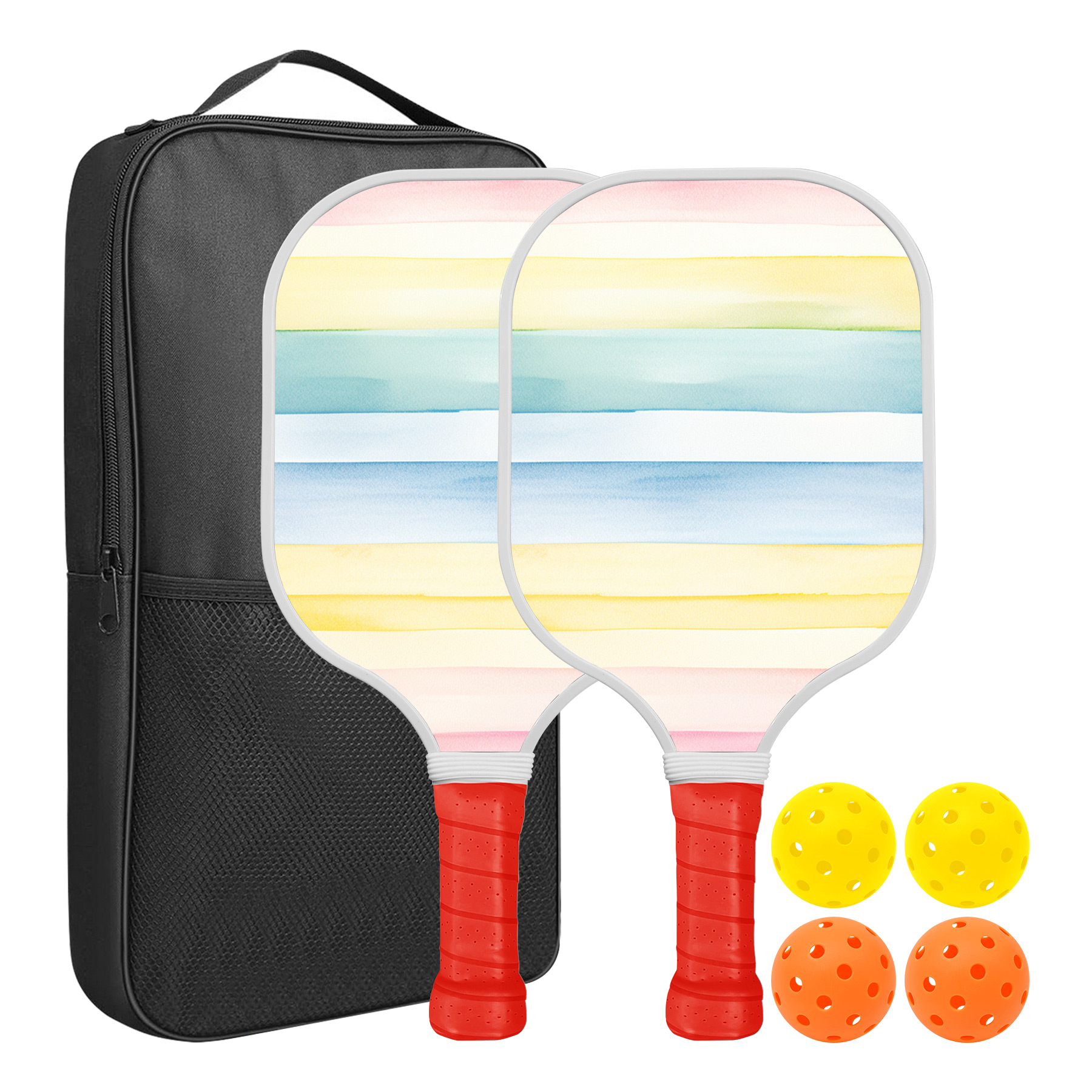 Custom Pickleball Racket Paddle & Ball Set w/Carrying Bag 1