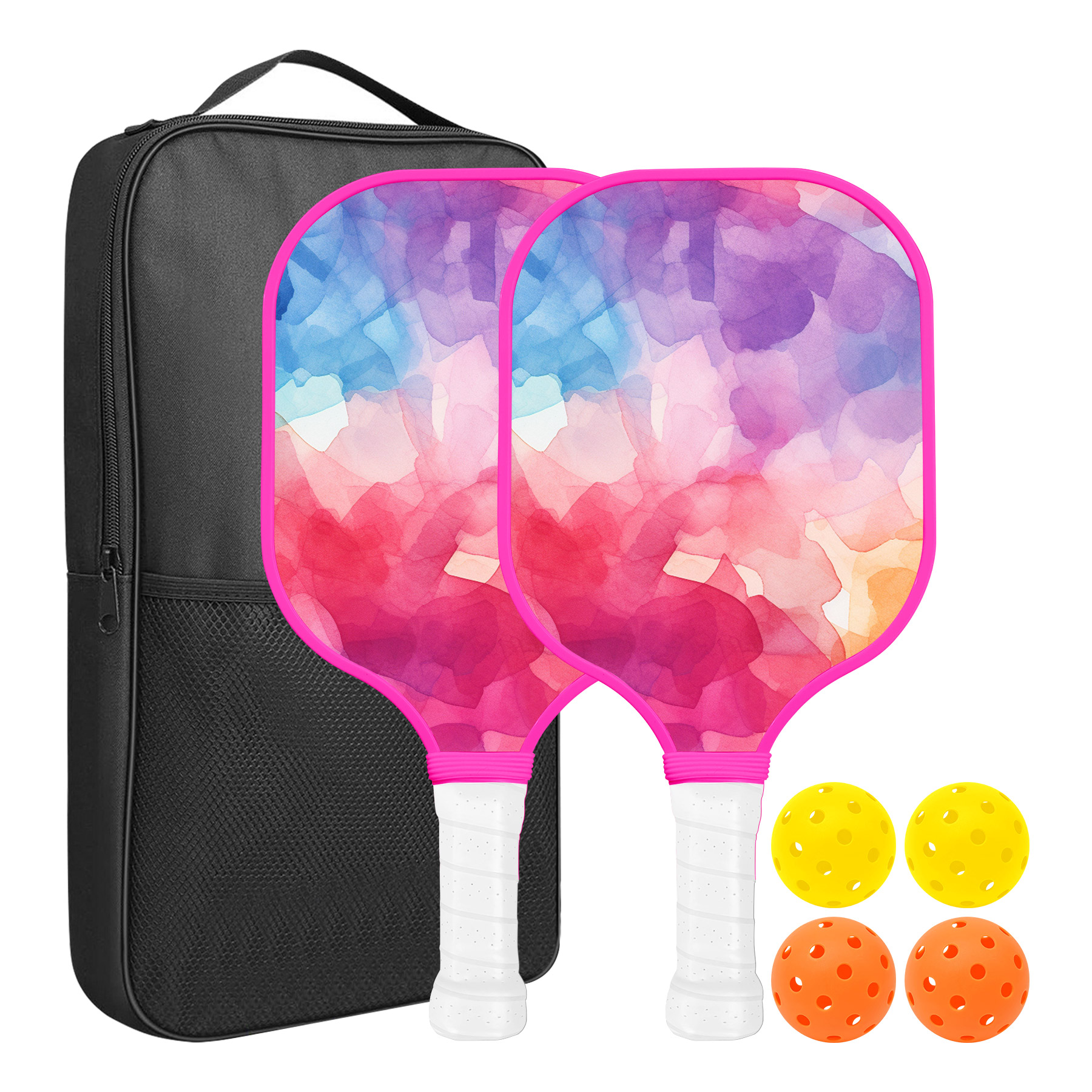 Custom Pickleball Racket Paddle & Ball Set w/Carrying Bag 1