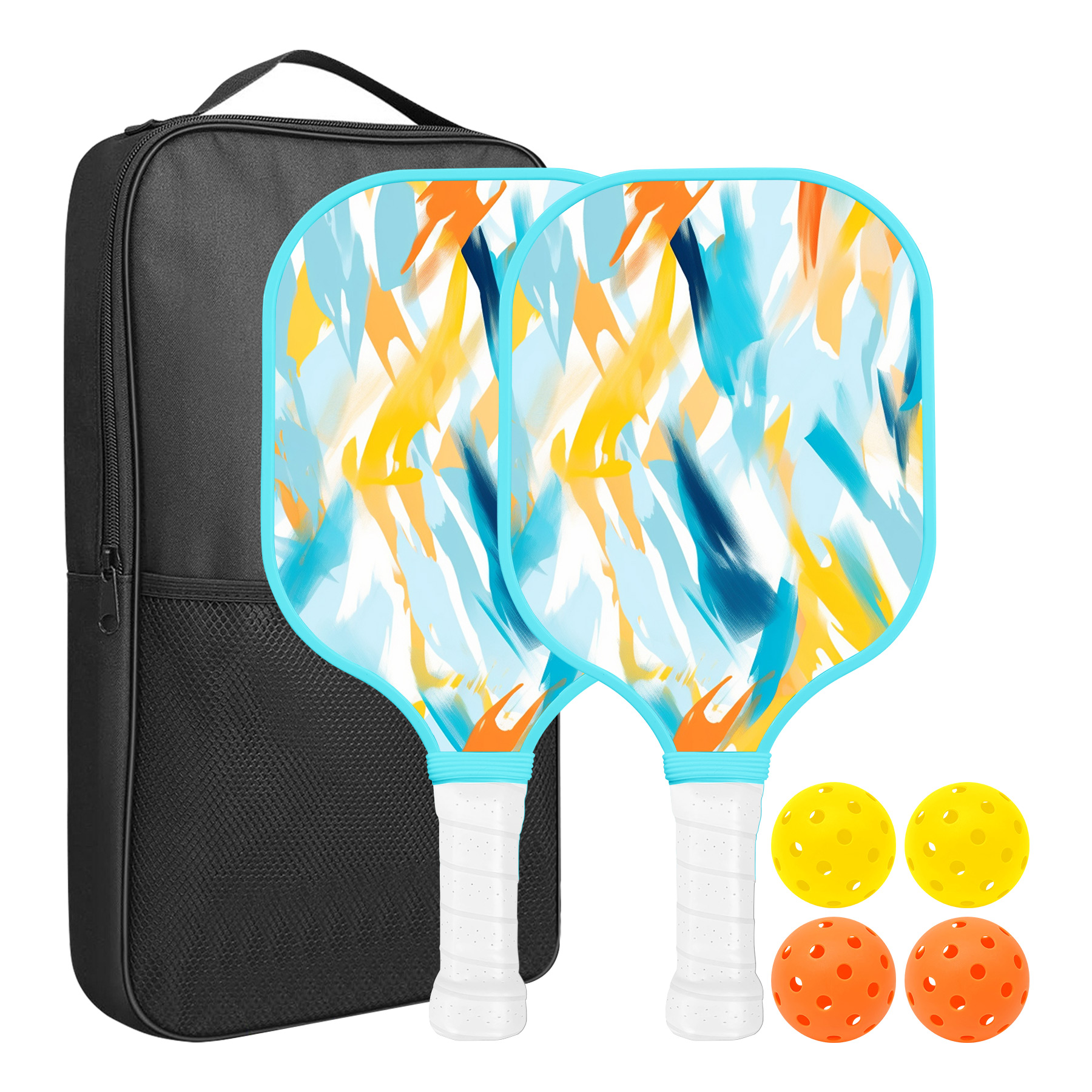 Custom Pickleball Racket Paddle & Ball Set w/Carrying Bag 1