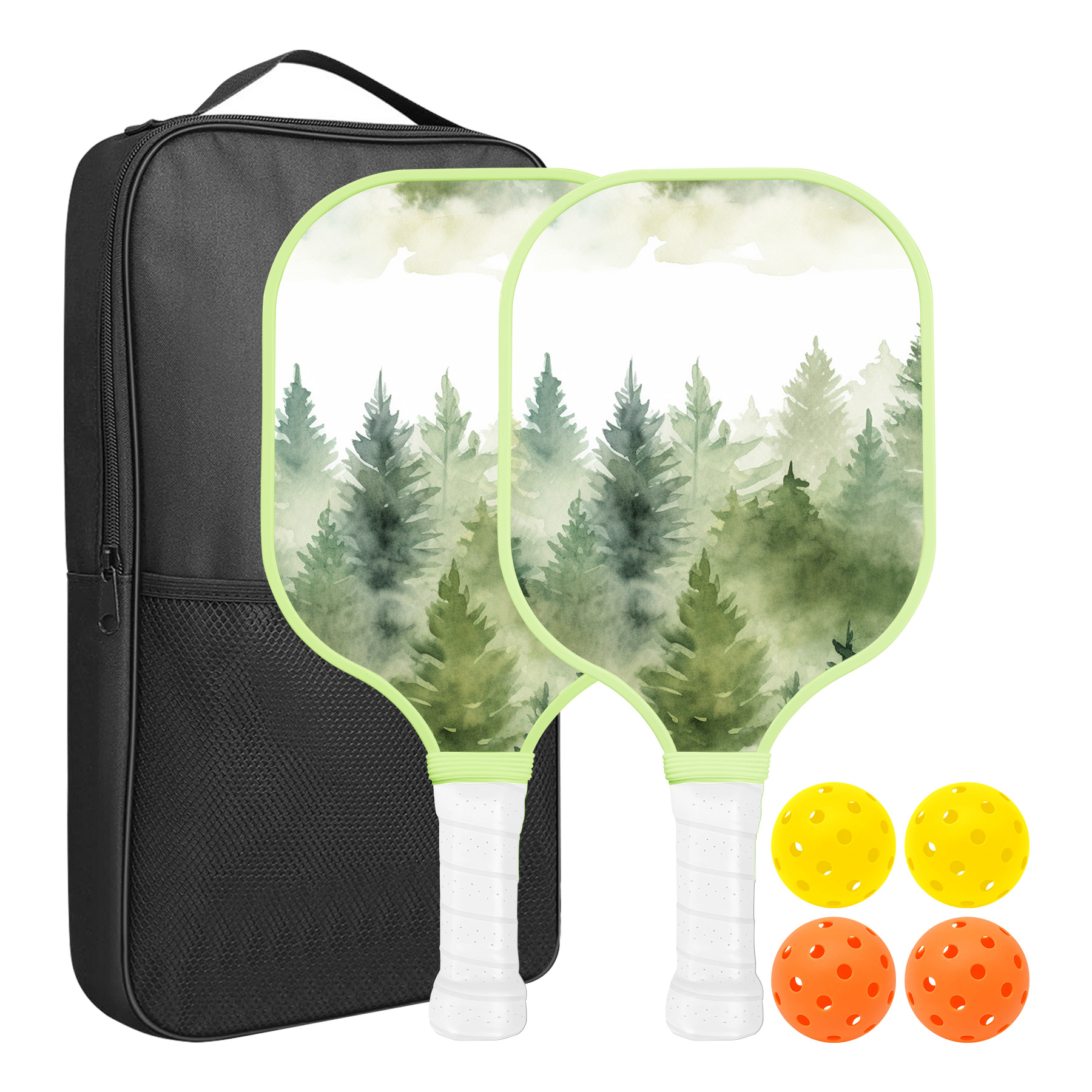Custom Pickleball Racket Paddle & Ball Set w/Carrying Bag 1