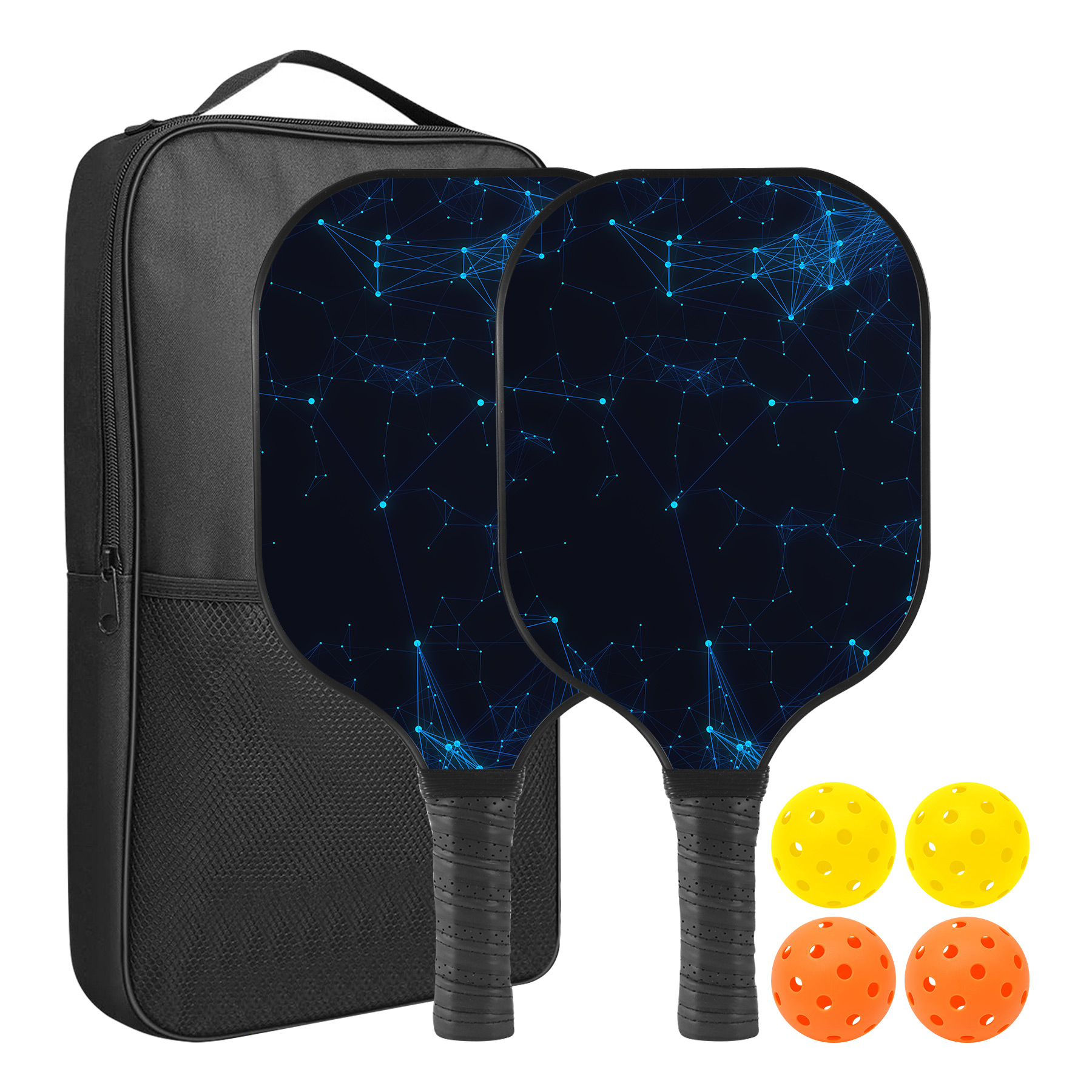 Custom Pickleball Racket Paddle & Ball Set w/Carrying Bag 1