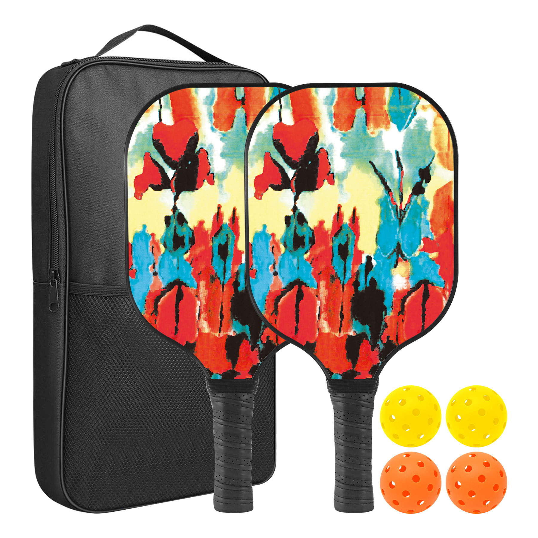 Custom Pickleball Racket Paddle & Ball Set w/Carrying Bag 1