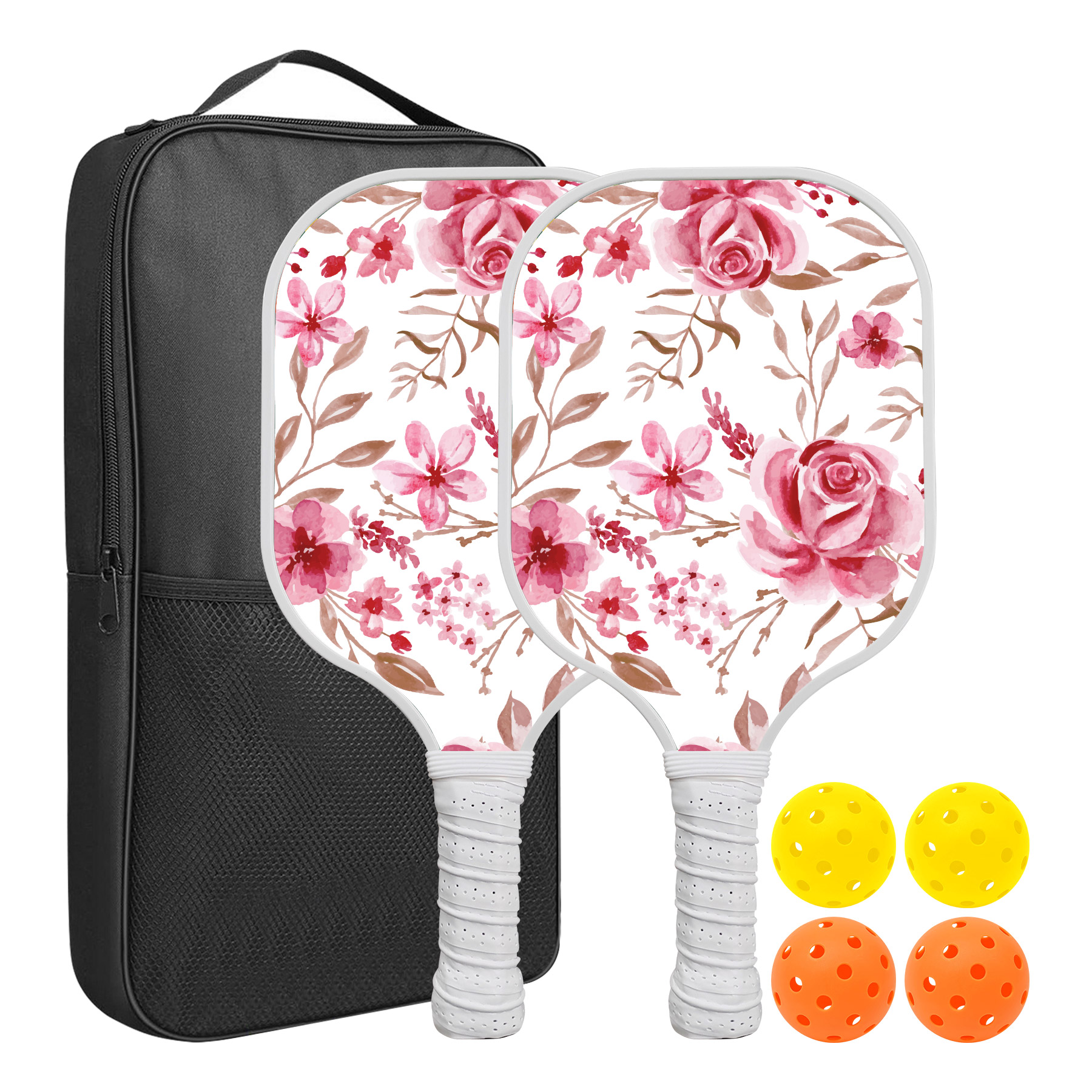 Custom Pickleball Racket Paddle & Ball Set w/Carrying Bag 1