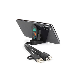 "ESCALANTE" 5-in-1 Cell Phone Charging Cable w/Phone Stand 1