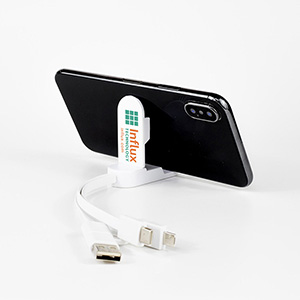 "ESCALANTE" 5-in-1 Cell Phone Charging Cable w/Phone Stand 1