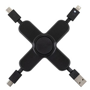 "PLAY & CHARGE 2.0" 5-in-1 Cell Phone Charging Cable Spinner 1