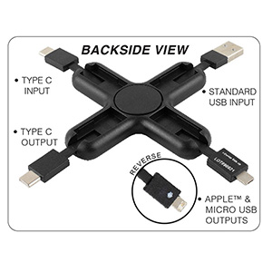 "PLAY & CHARGE 2.0" 5-in-1 Cell Phone Charging Cable Spinner 1