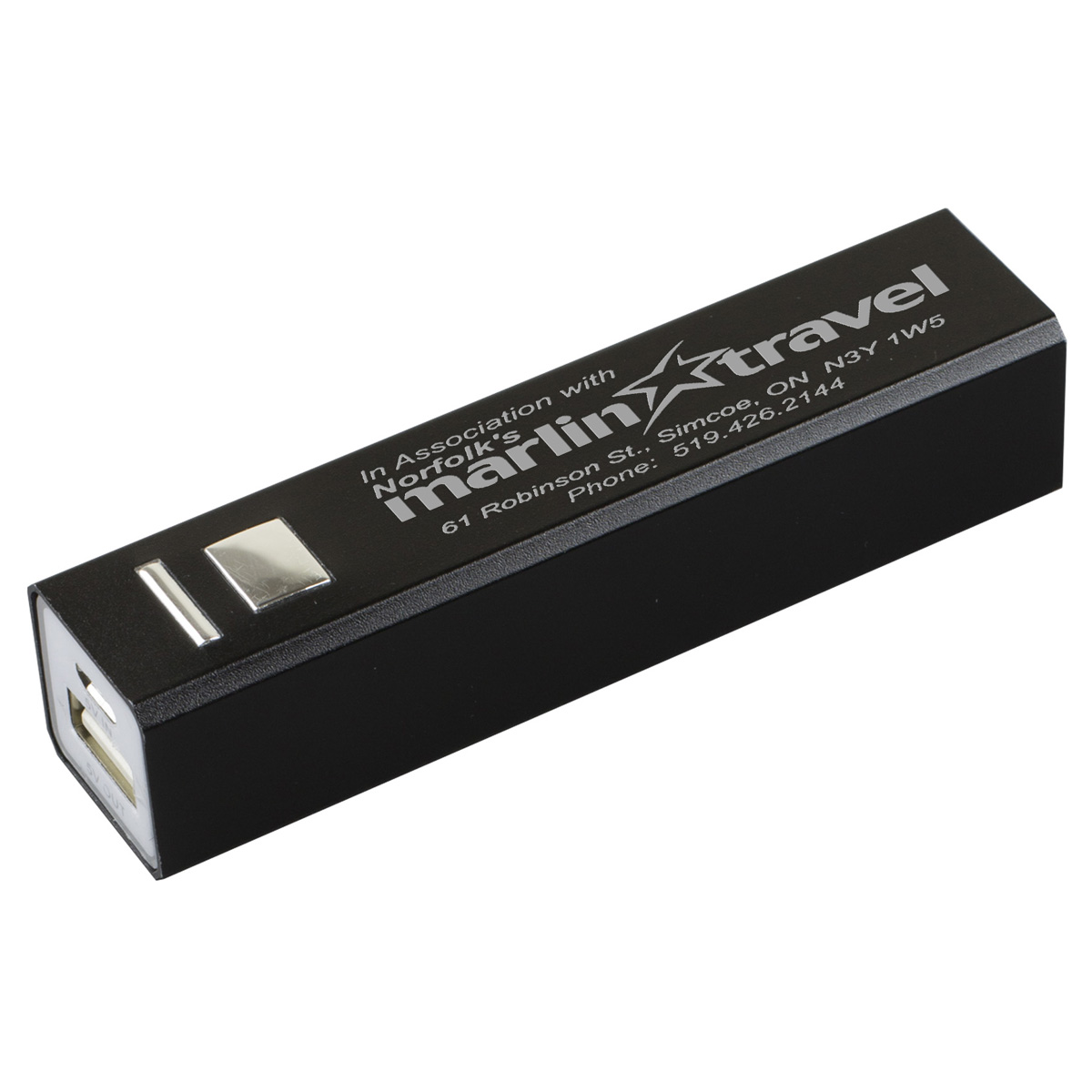 "In Charge Alloy" UL Listed Aluminum 2200 mAh Lithium Ion Portable Power Bank Charger 1