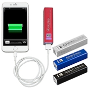 "In Charge Alloy" UL Listed Aluminum 2200 mAh Lithium Ion Portable Power Bank Charger 1