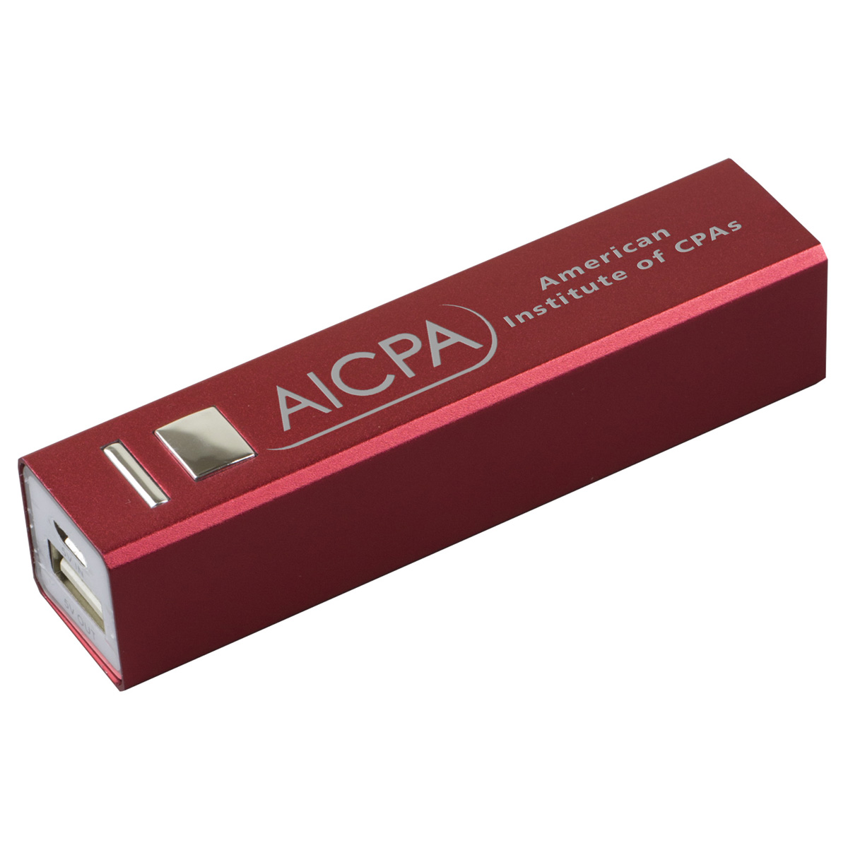 "In Charge Alloy" UL Listed Aluminum 2200 mAh Lithium Ion Portable Power Bank Charger 1