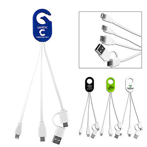 "WEBER" 5-in-1 Cell Phone Charging Cable with Carabiner Clip 1