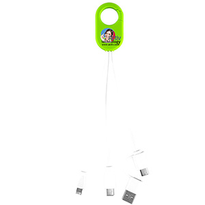 "WEBER" 5-in-1 Cell Phone Charging Cable with Carabiner Clip 1