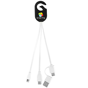"WEBER" 5-in-1 Cell Phone Charging Cable with Carabiner Clip 1