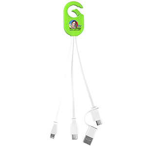 "WEBER" 5-in-1 Cell Phone Charging Cable with Carabiner Clip 1