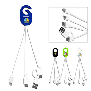 "WEBER" 5-in-1 Cell Phone Charging Cable with Carabiner Clip 1