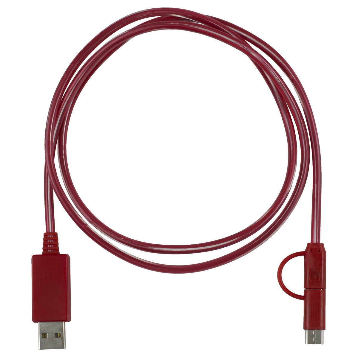"Payson" 3-in-1 LED Lighted Cell Phone Charging Cable w/Type C Adapter 1
