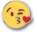 Emoji Kiss Pins 1 Emoji Kiss Pins 1