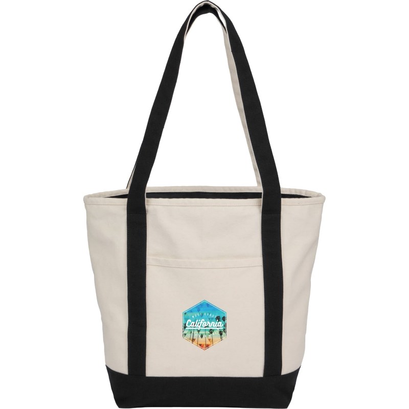 Recycled 12oz Zip Top Canvas Tote 1 Recycled 12oz Zip Top Canvas Tote 1