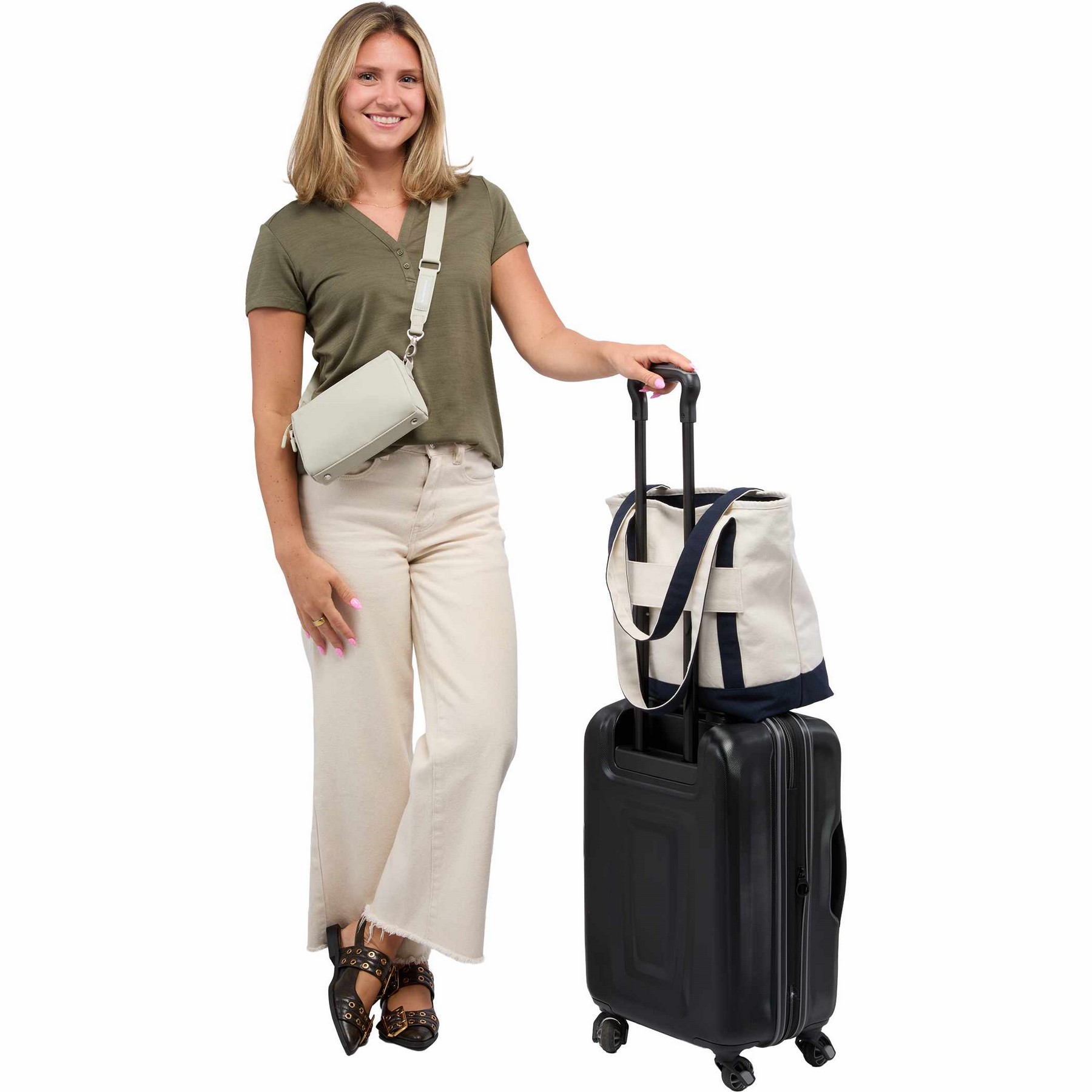 Recycled 12oz Zip Top Canvas Tote 1