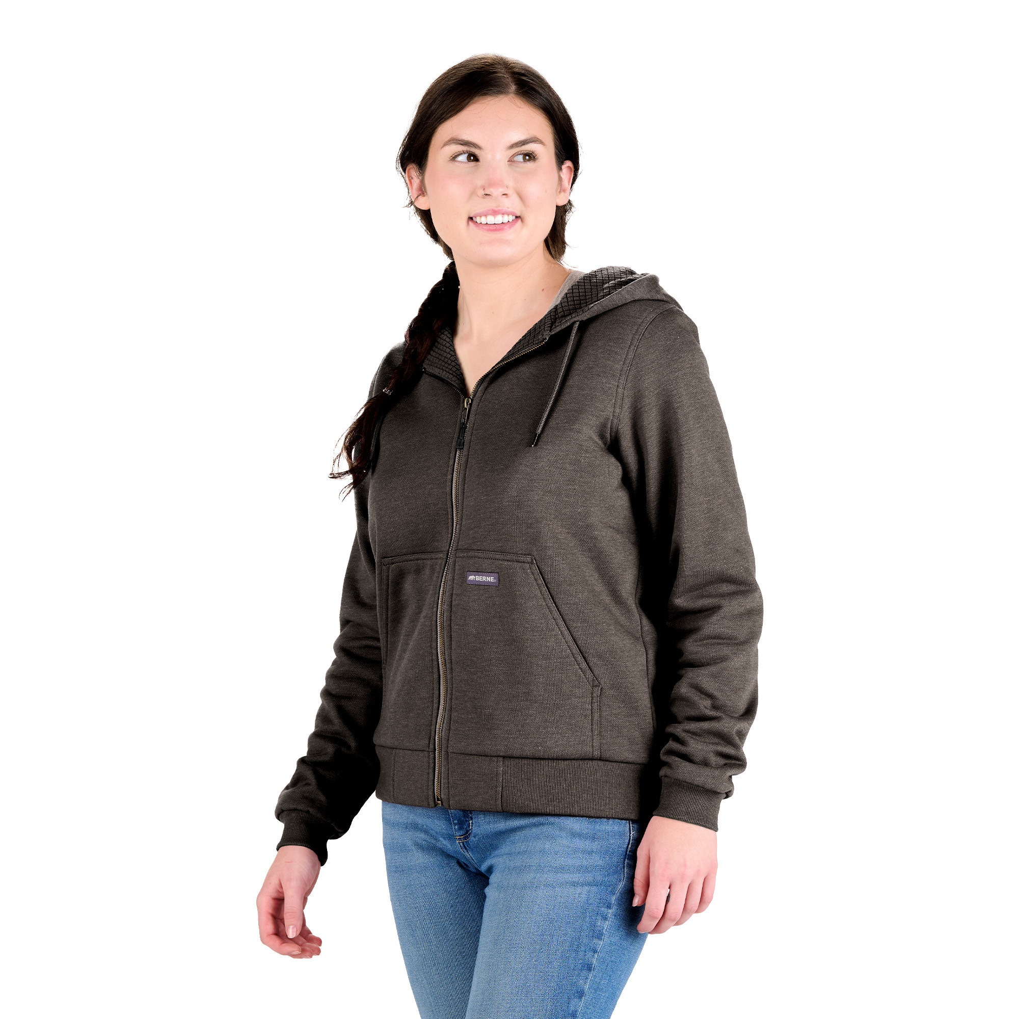 Berne Heritage Grid Fleece-Lined Zip Sweatshirt - Women's 2