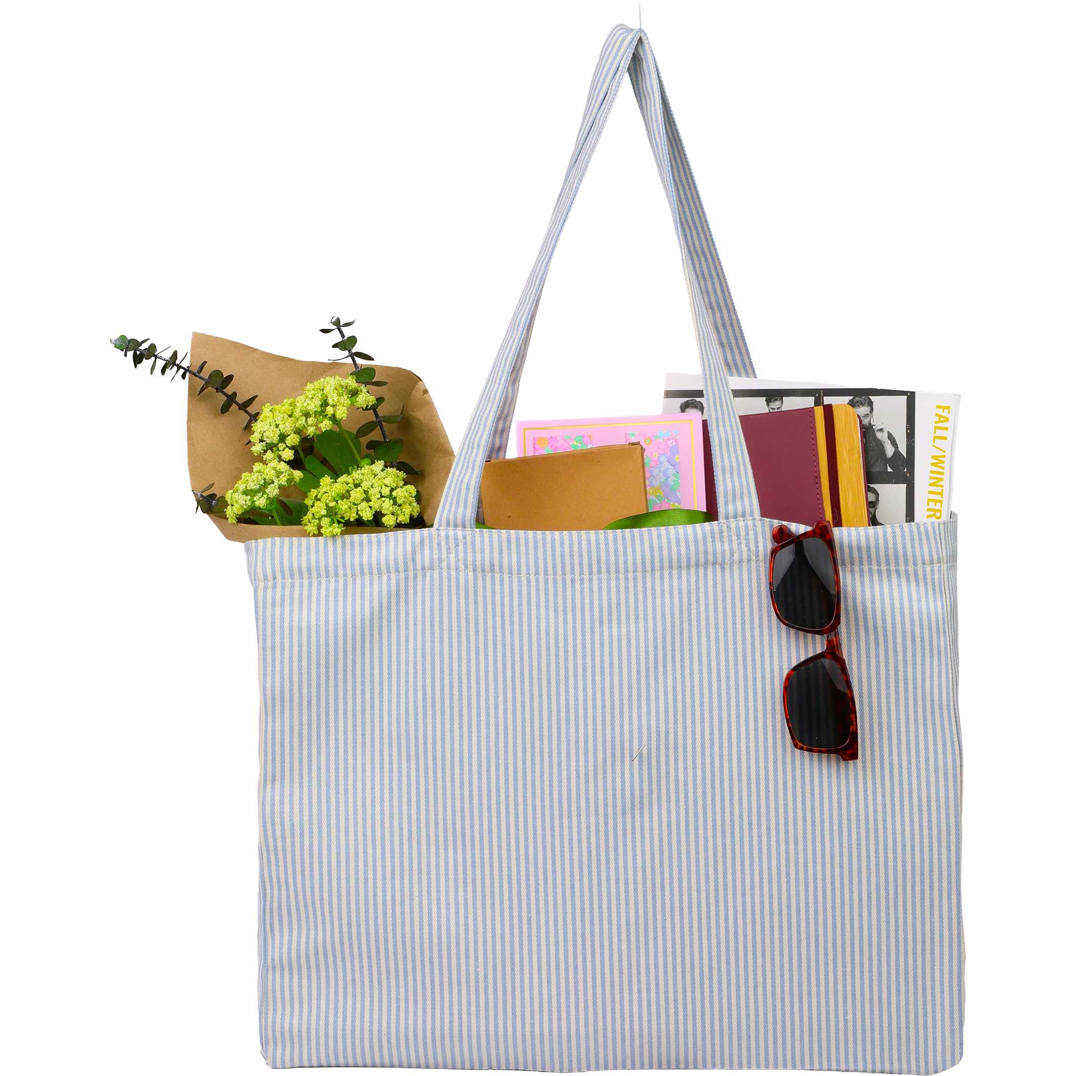 Striped Pacific Recycled Cotton Shopper Tote 1