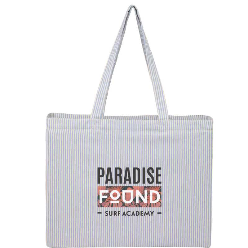 Striped Pacific Recycled Cotton Shopper Tote 1 Striped Pacific Recycled Cotton Shopper Tote 1
