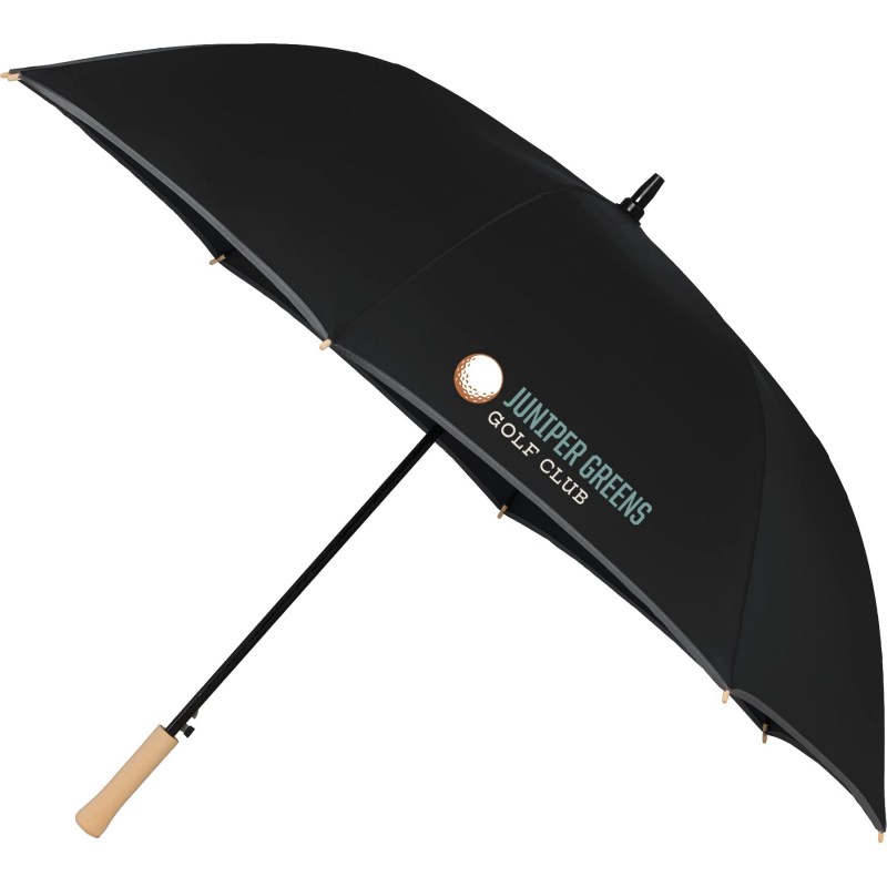 60" Auto Open Umbrella w/ Reflective Trim 1 60" Auto Open Umbrella w/ Reflective Trim 1