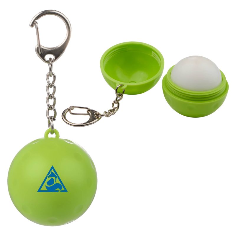 Recycled Pickleball SPF15 Lip Balm Keychain 1 Recycled Pickleball SPF15 Lip Balm Keychain 1