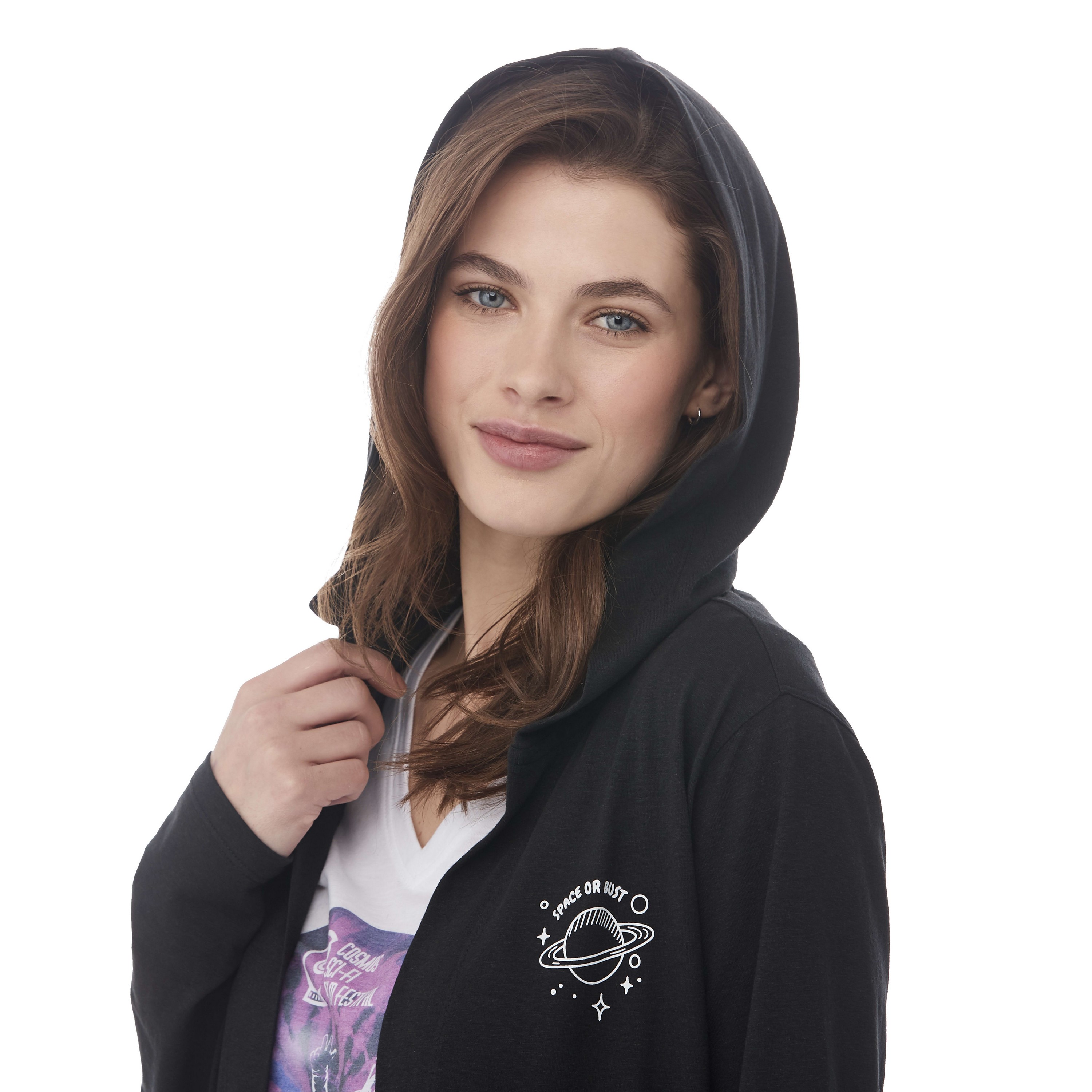 Womens ASHLAND Knit Hooded Cardi 1