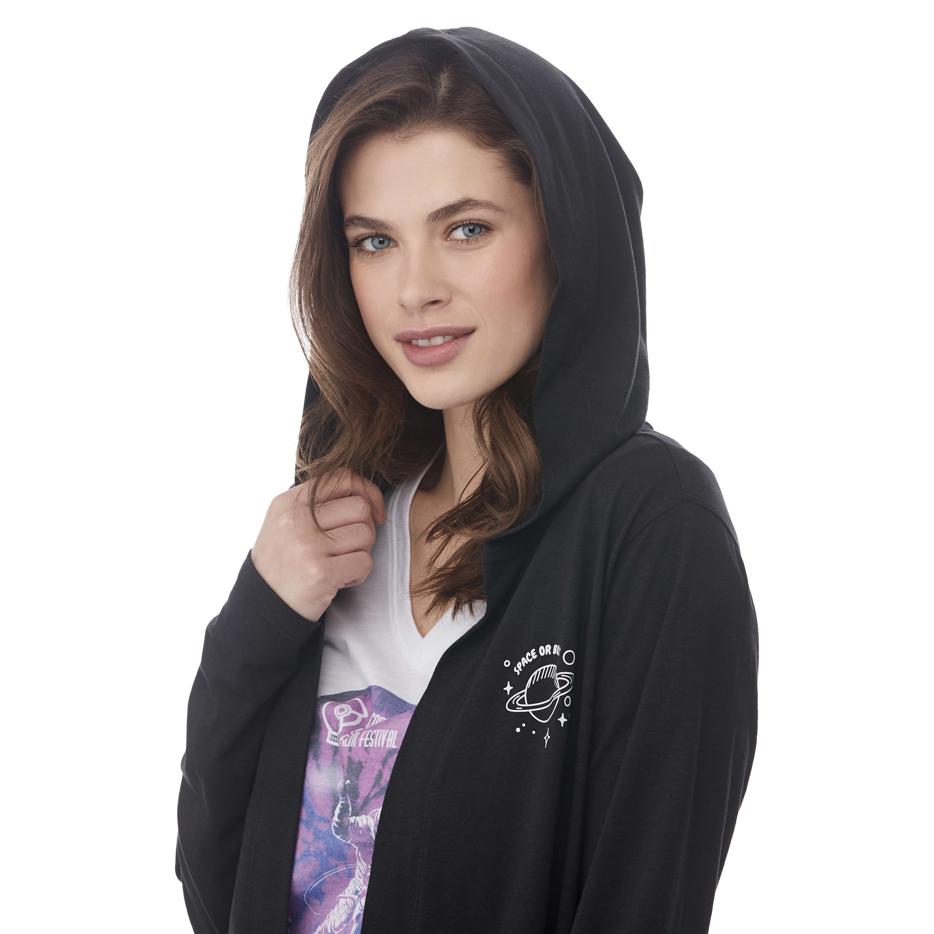 Womens ASHLAND Knit Hooded Cardi 1