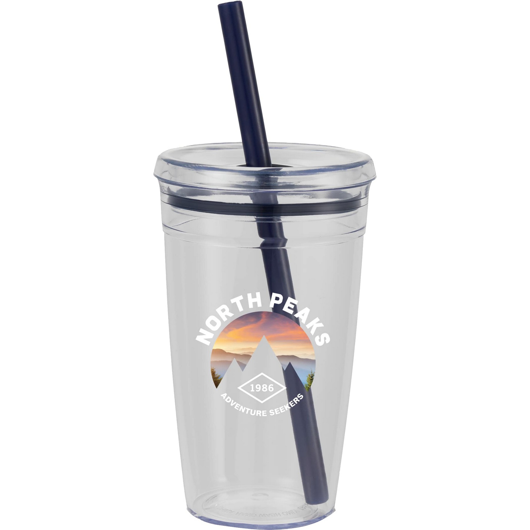 Anna Recycled Acrylic Tumbler w/ Straw 15oz 1