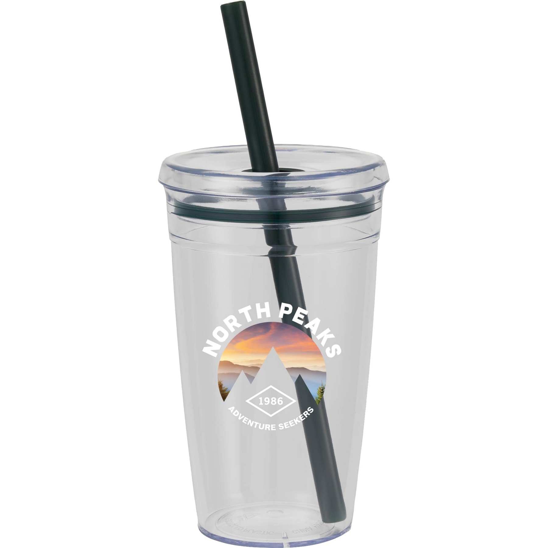Anna Recycled Acrylic Tumbler w/ Straw 15oz 1