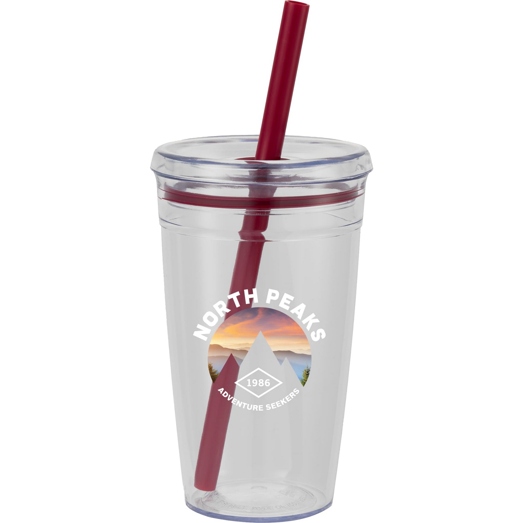 Anna Recycled Acrylic Tumbler w/ Straw 15oz 1