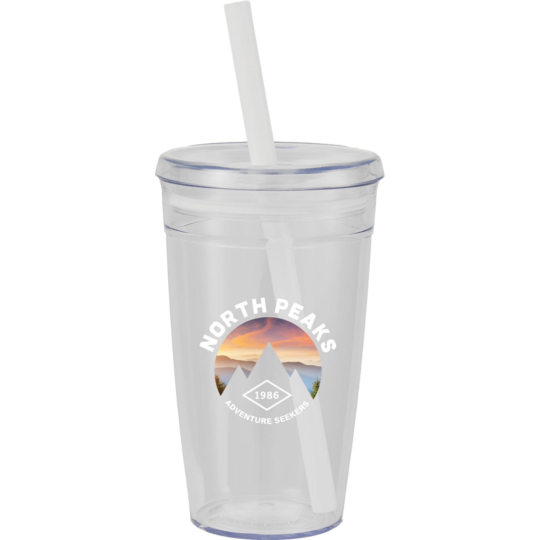 Anna Recycled Acrylic Tumbler w/ Straw 15oz 1