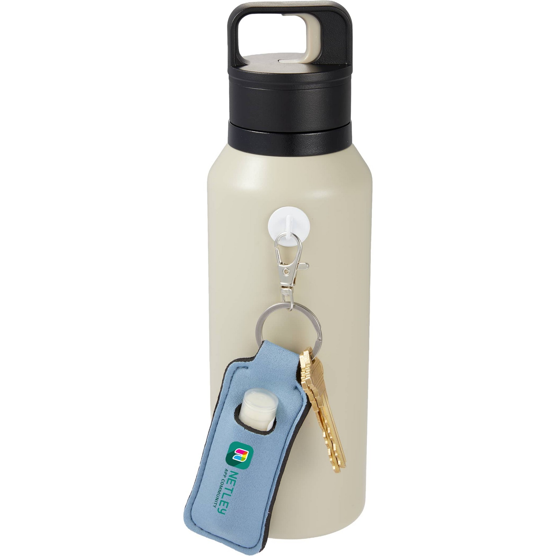 Bottle Charm w/ Neoprene Chapstick Holder 1