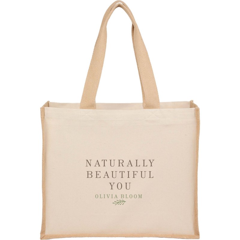 Sol Recycled Cotton & Jute Shopper Tote 1 Sol Recycled Cotton & Jute Shopper Tote 1
