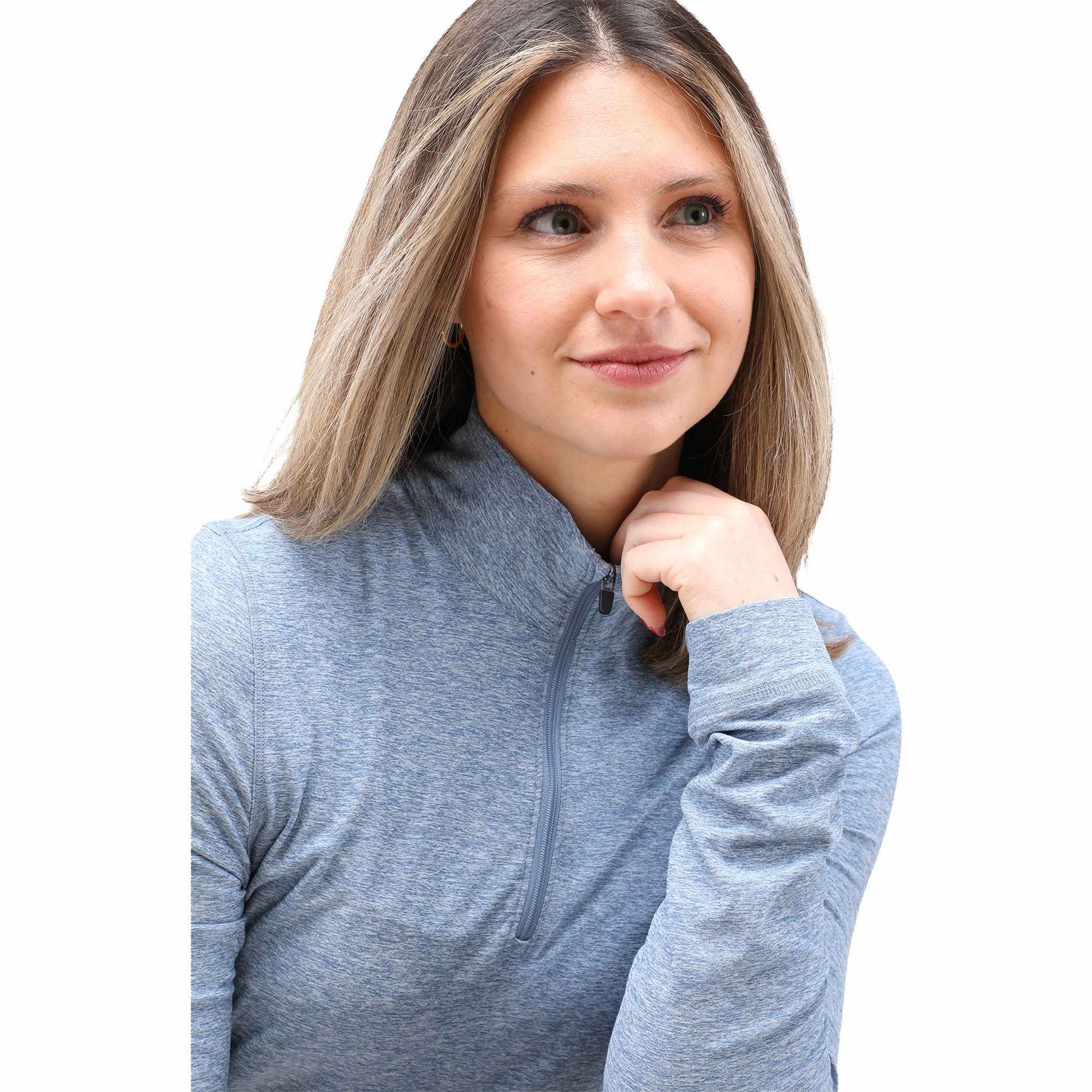 WELLABLE Women's Knit 1/4 Zip 1