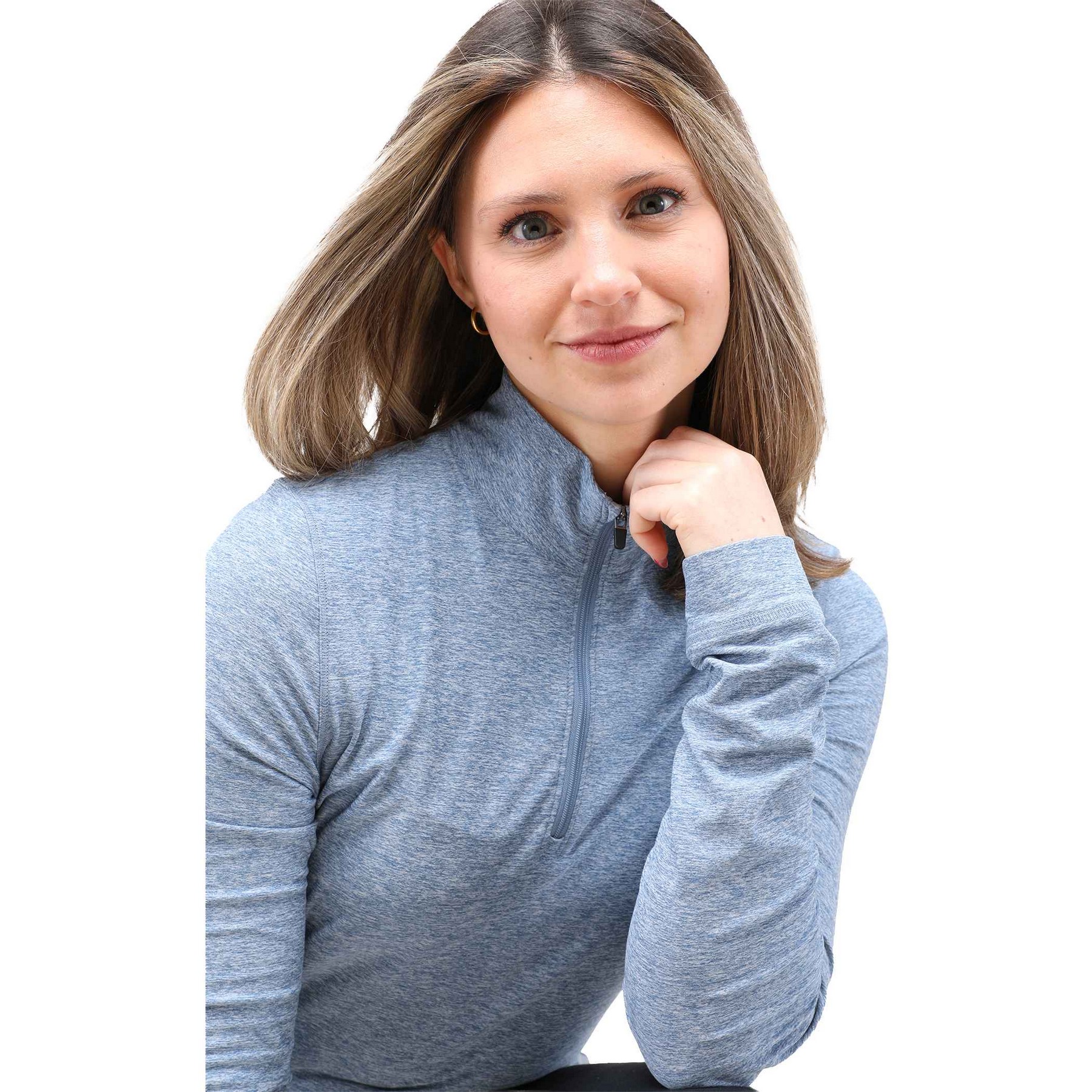 WELLABLE Women's Knit 1/4 Zip 1