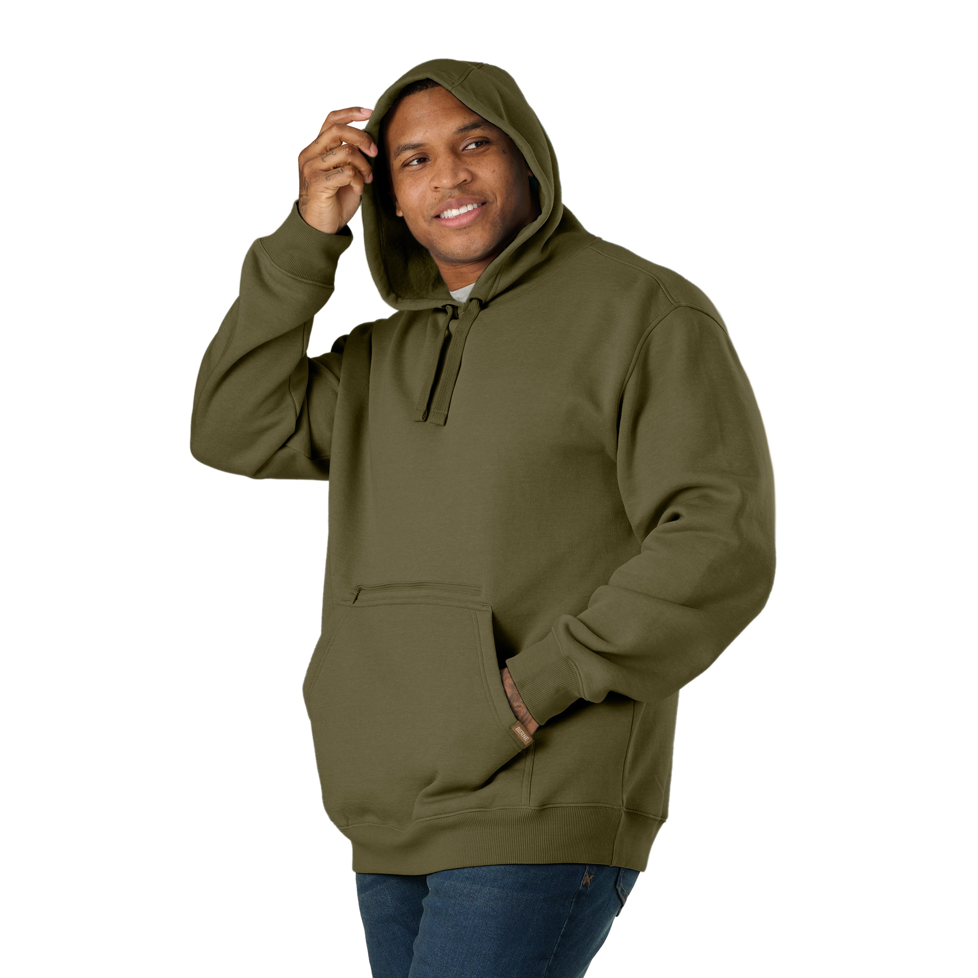 Berne Heritage Zippered Pocket Hooded Sweatshirt - Men's 2