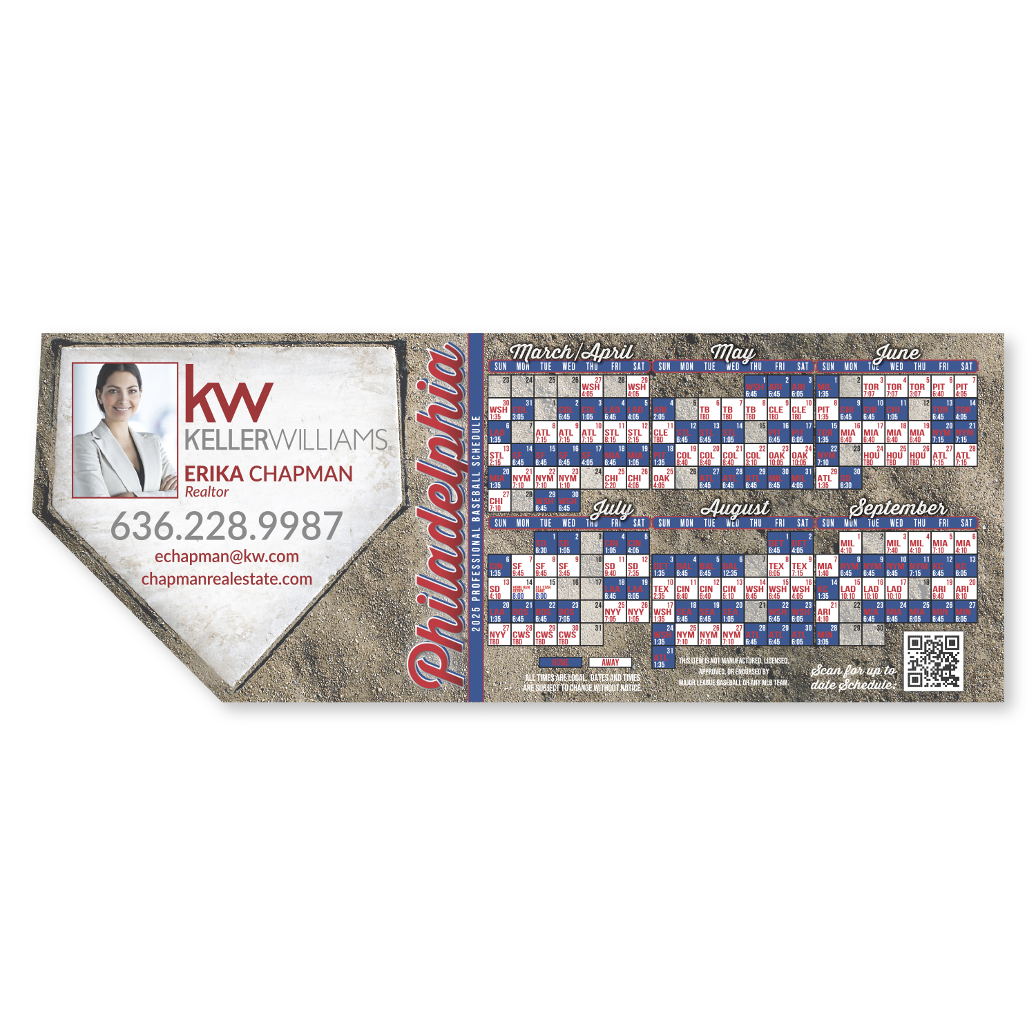 Baseball Schedule Magnet 1