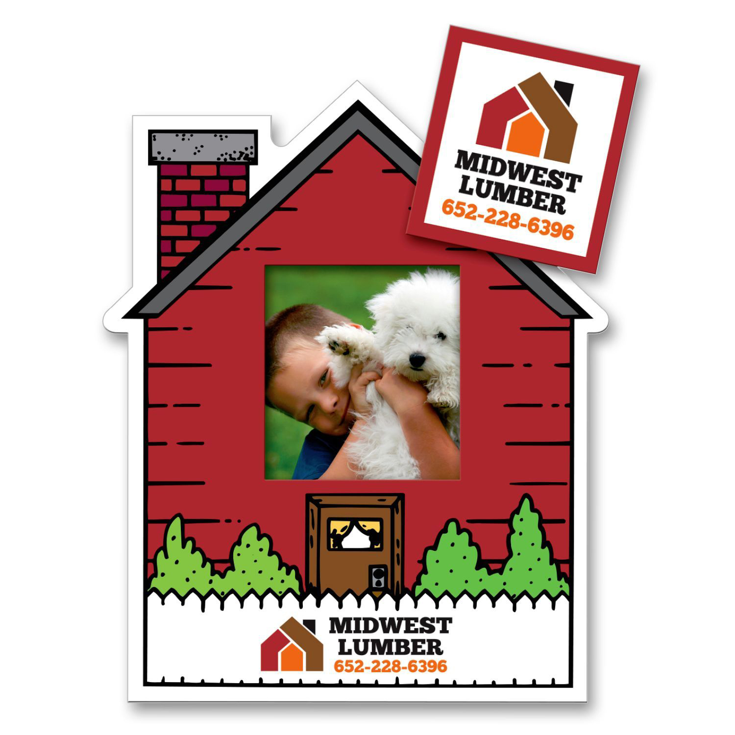 House Picture Frame Magnet - Rect Punch Out 1