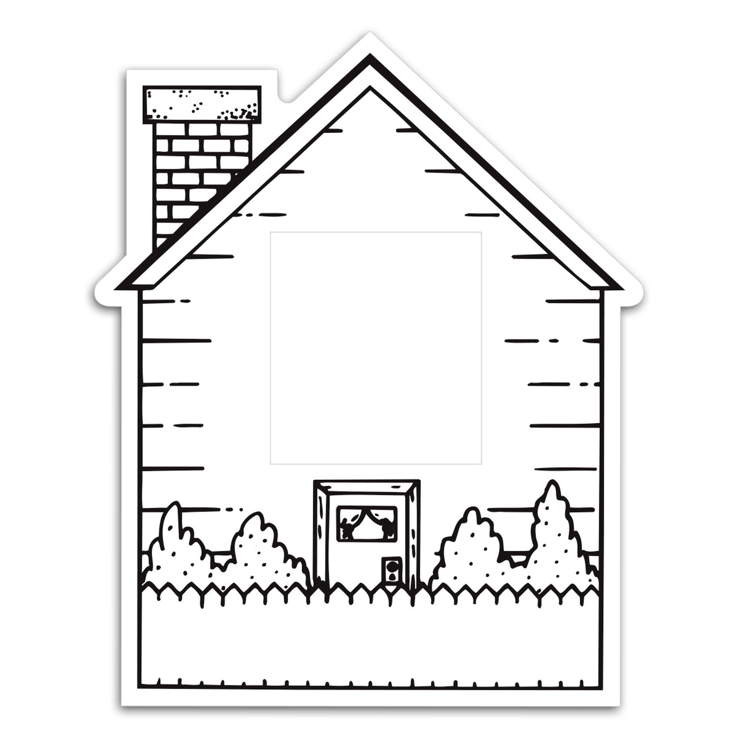 House Picture Frame Magnet - Rect Punch Out 1